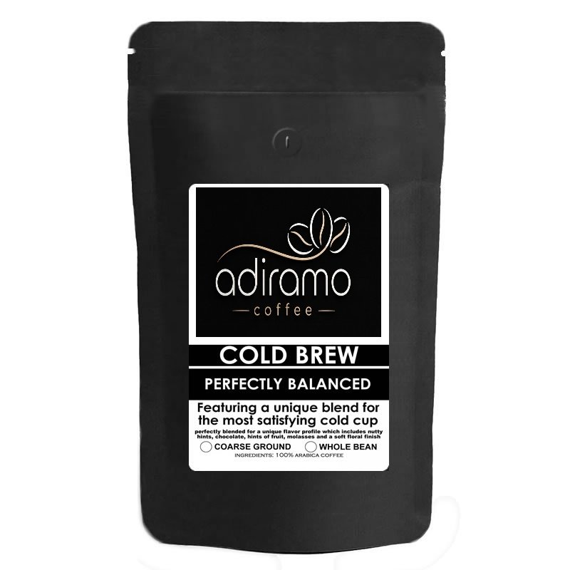 Adiramo Cold Brew Perfectly Balanced Blend Coffee - 1lb (16 oz)