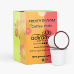 Adiramo Fruity Bloom Coffee Pods – Light Roast 100% Arabica Single-Serve Pods (12 Count / 4.7oz)