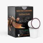 Adiramo Molten Caramel Coffee Pods – Dark Roast 100% Arabica Single-Serve Pods (12 Count / 4.7oz)